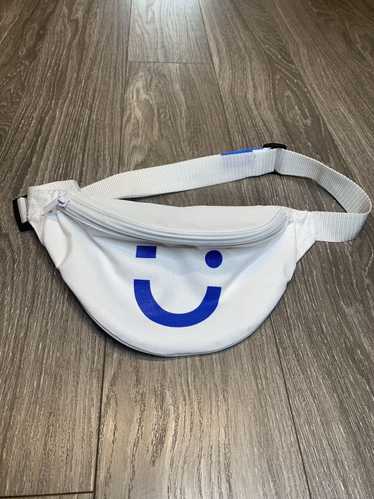 Thrifted Cute Winking Face Fanny Pack White Unique