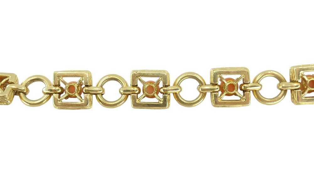 Tiffany & Co. 18k Hammered Gold Coral Link Bracel… - image 2