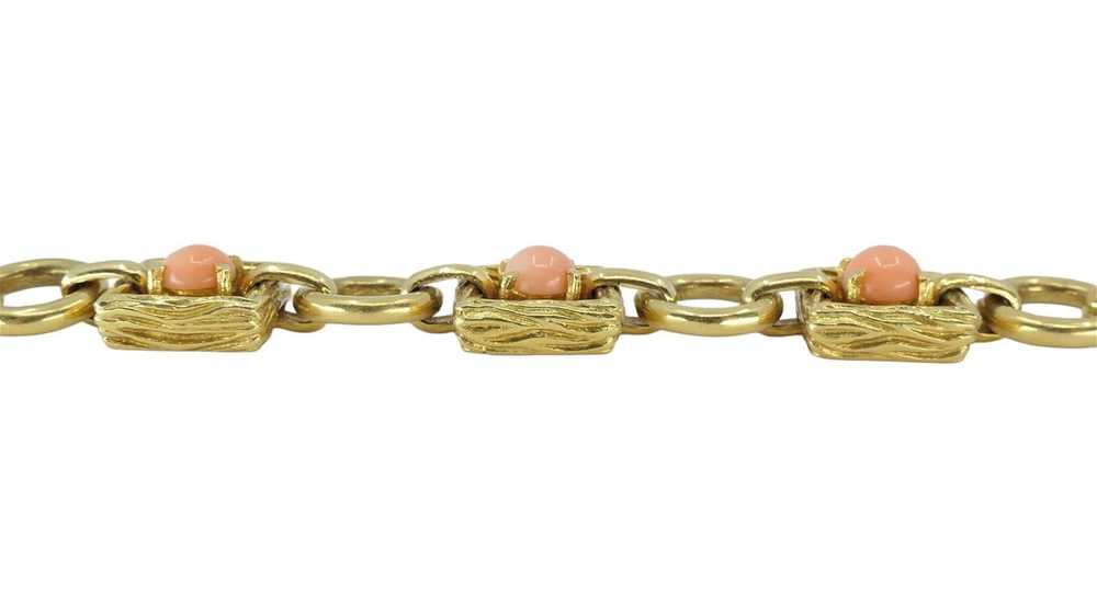 Tiffany & Co. 18k Hammered Gold Coral Link Bracel… - image 4