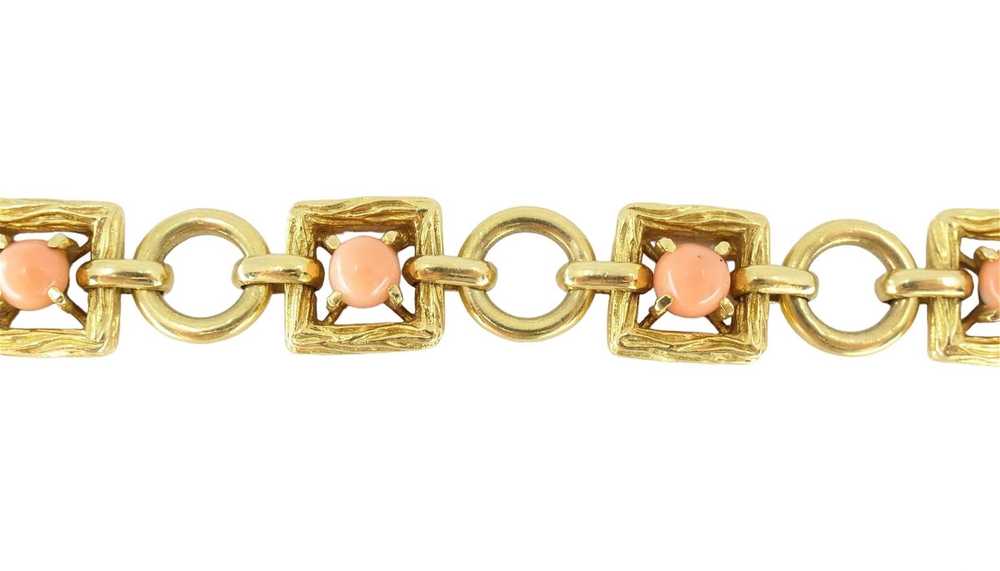 Tiffany & Co. 18k Hammered Gold Coral Link Bracel… - image 5