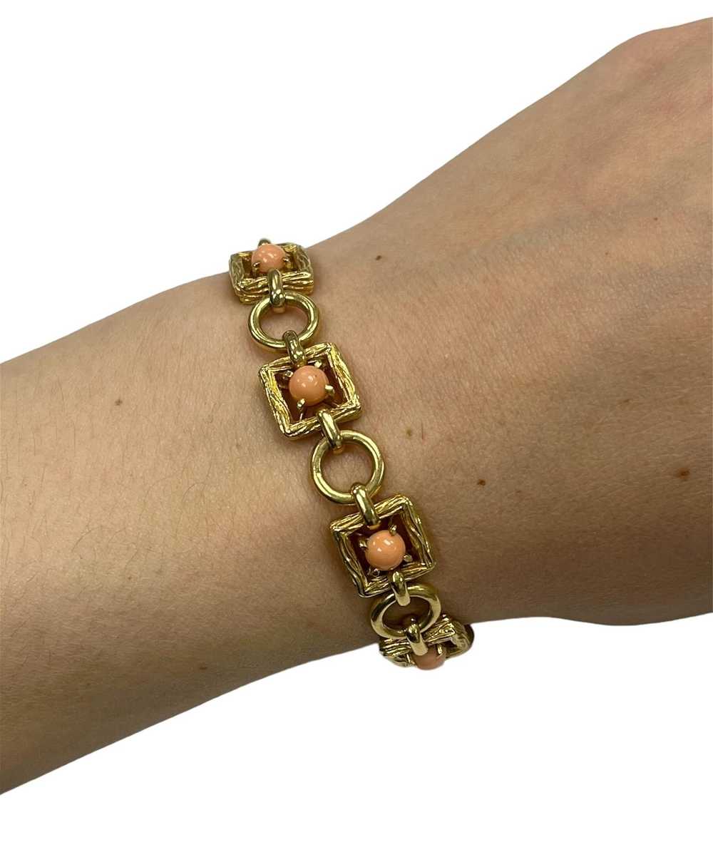 Tiffany & Co. 18k Hammered Gold Coral Link Bracel… - image 6