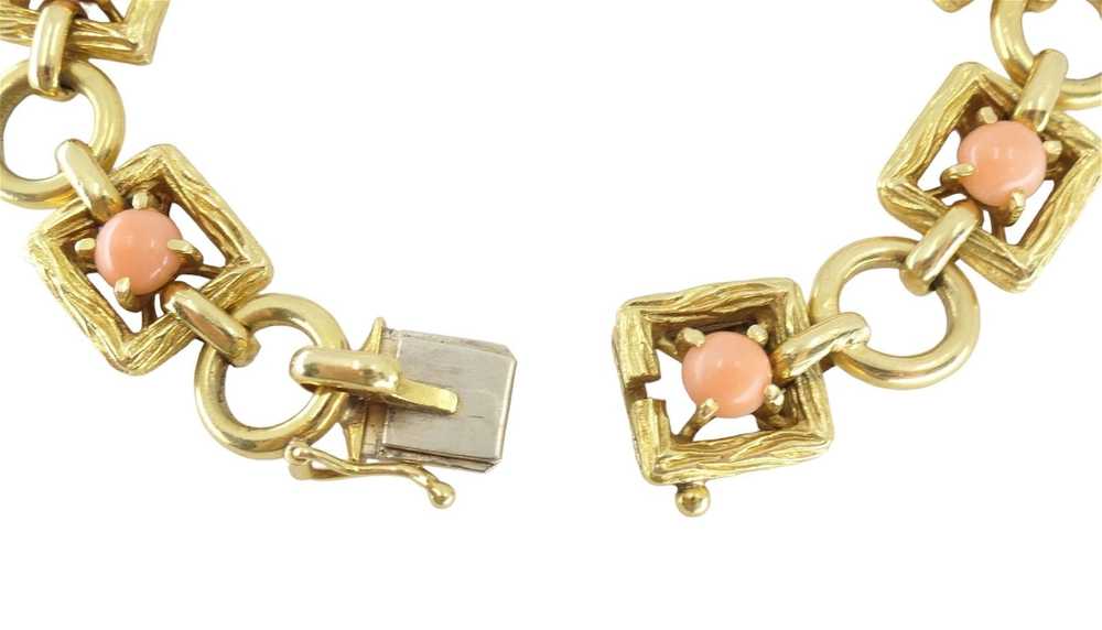 Tiffany & Co. 18k Hammered Gold Coral Link Bracel… - image 8