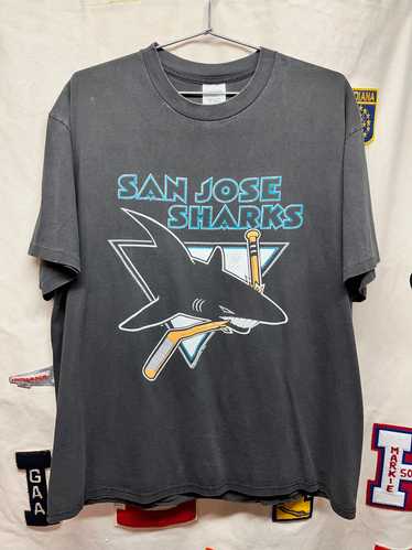 Vintage San Jose Sharks NHL 1991 Starter Black T-S