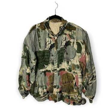 Fuda International vintage silk bomber jacket