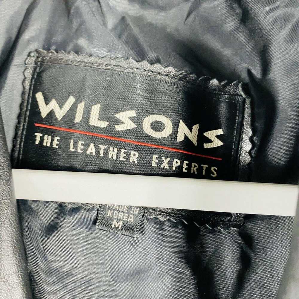Wilsons Leather Black Leather Cinched Waist Jacket - image 4