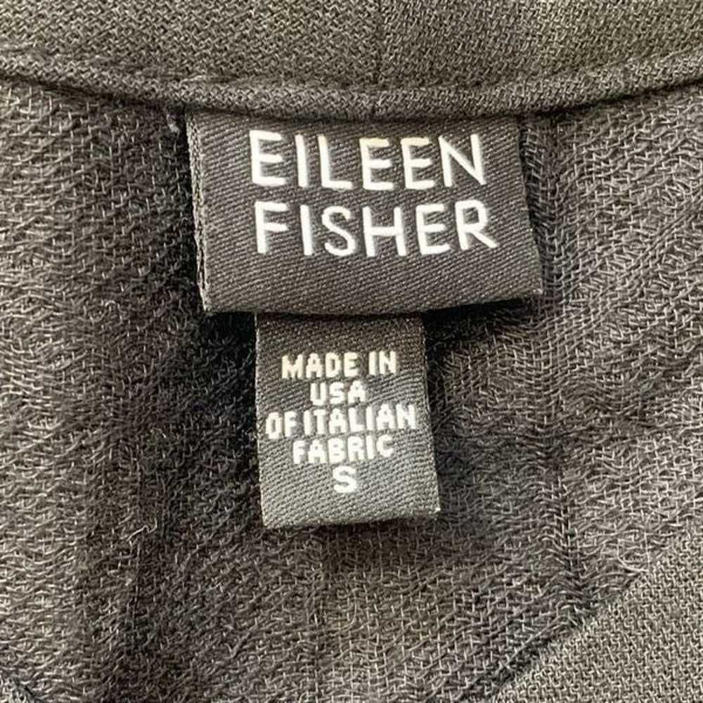 Eileen Fisher Jacket Black Jacquard Open Front Ab… - image 9