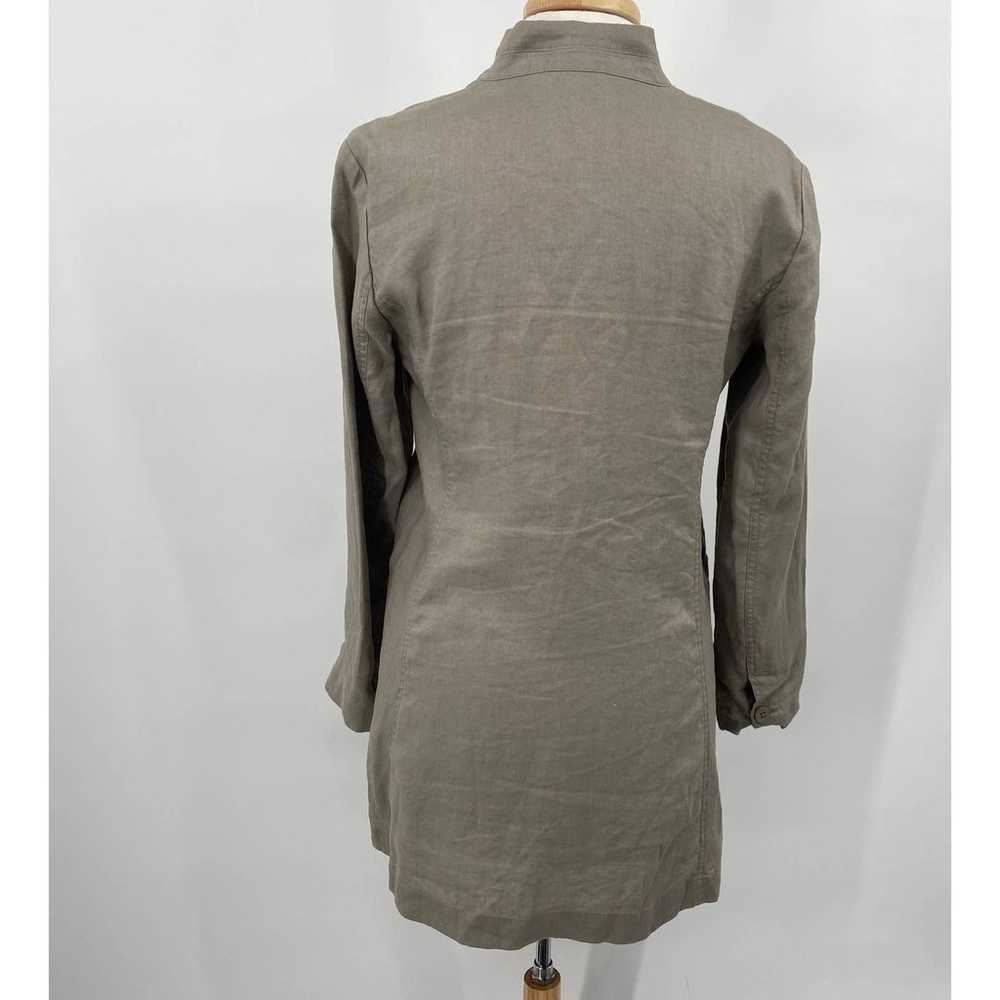 Eileen Fisher Jacket Organic Linen Single Breaste… - image 7