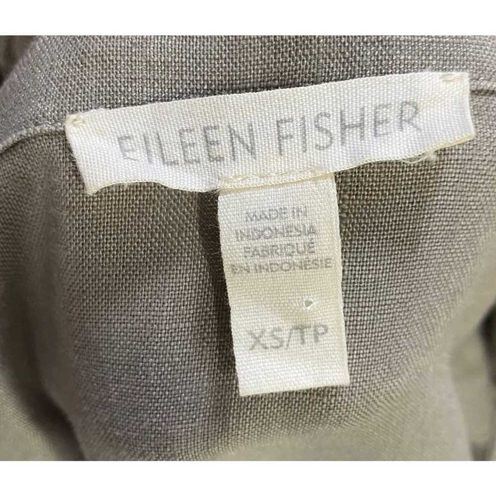 Eileen Fisher Jacket Organic Linen Single Breaste… - image 9