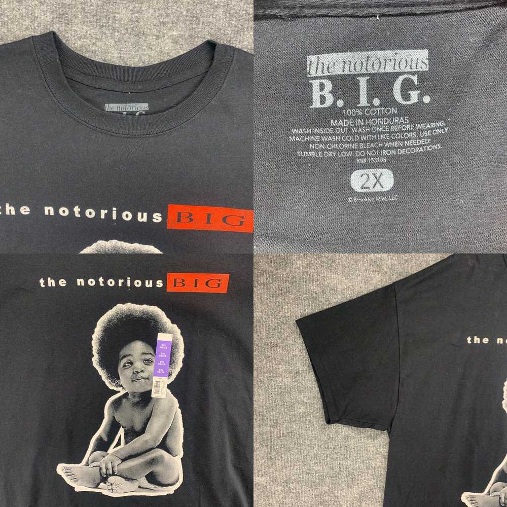 Vintage The Notorious BIG Shirt Mens 2X Black Gra… - image 4