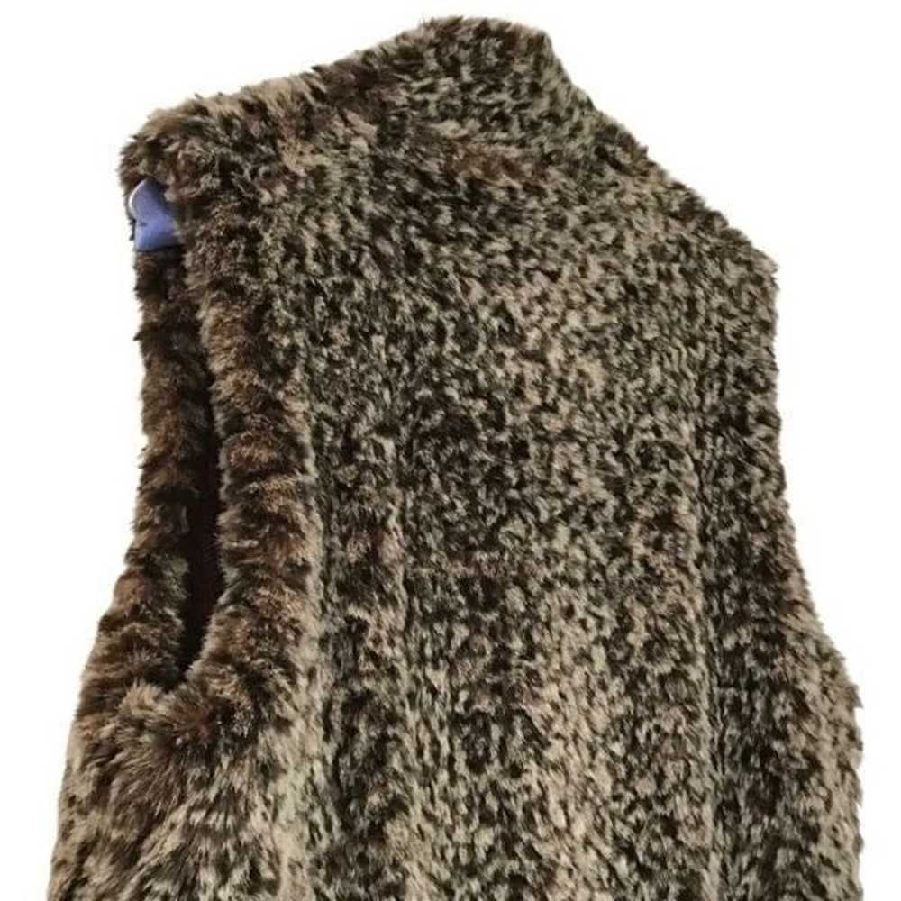 Faux Fur Reversible Y2K Vest, Brown, Size L, Lisa… - image 5