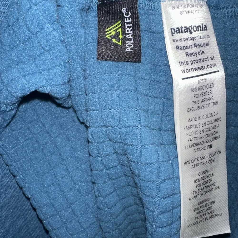 Patagonia R1 Fleece Pullover Mens Size S Wavy Blue - image 4