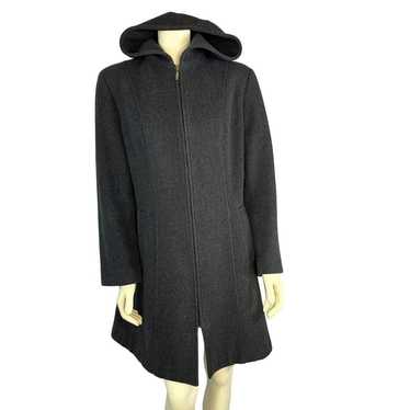 Vintage Donnybrook Y2K Hooded Charcoal Gray Coat … - image 1