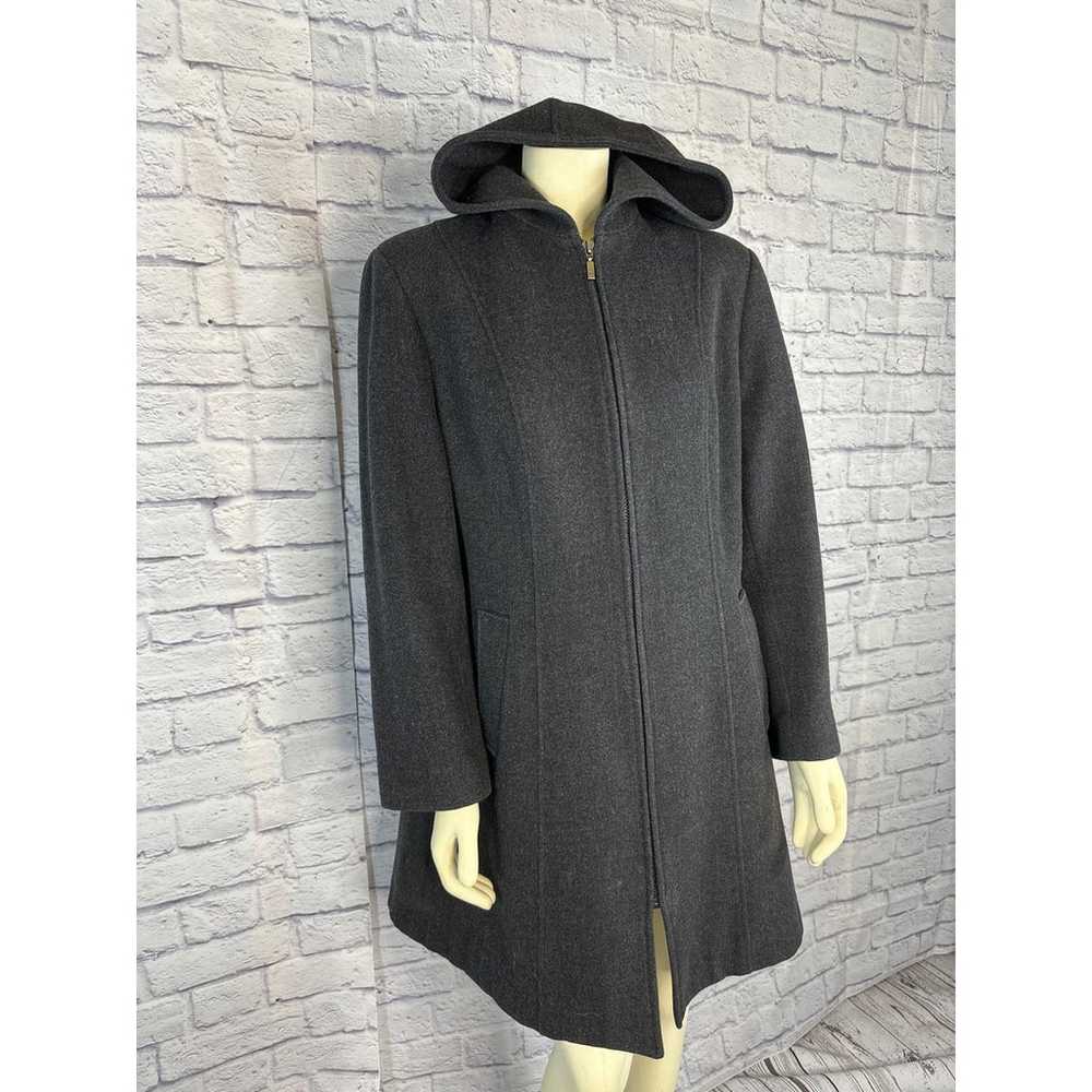 Vintage Donnybrook Y2K Hooded Charcoal Gray Coat … - image 4