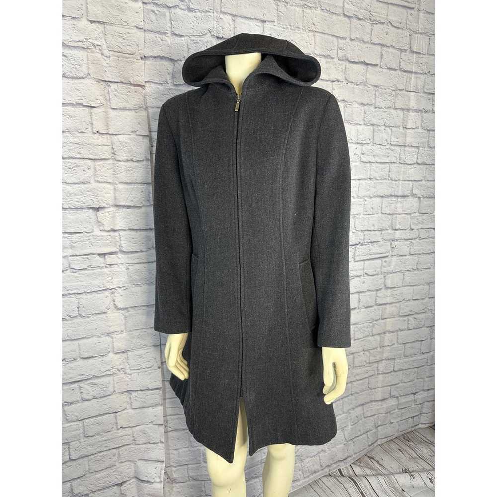 Vintage Donnybrook Y2K Hooded Charcoal Gray Coat … - image 5