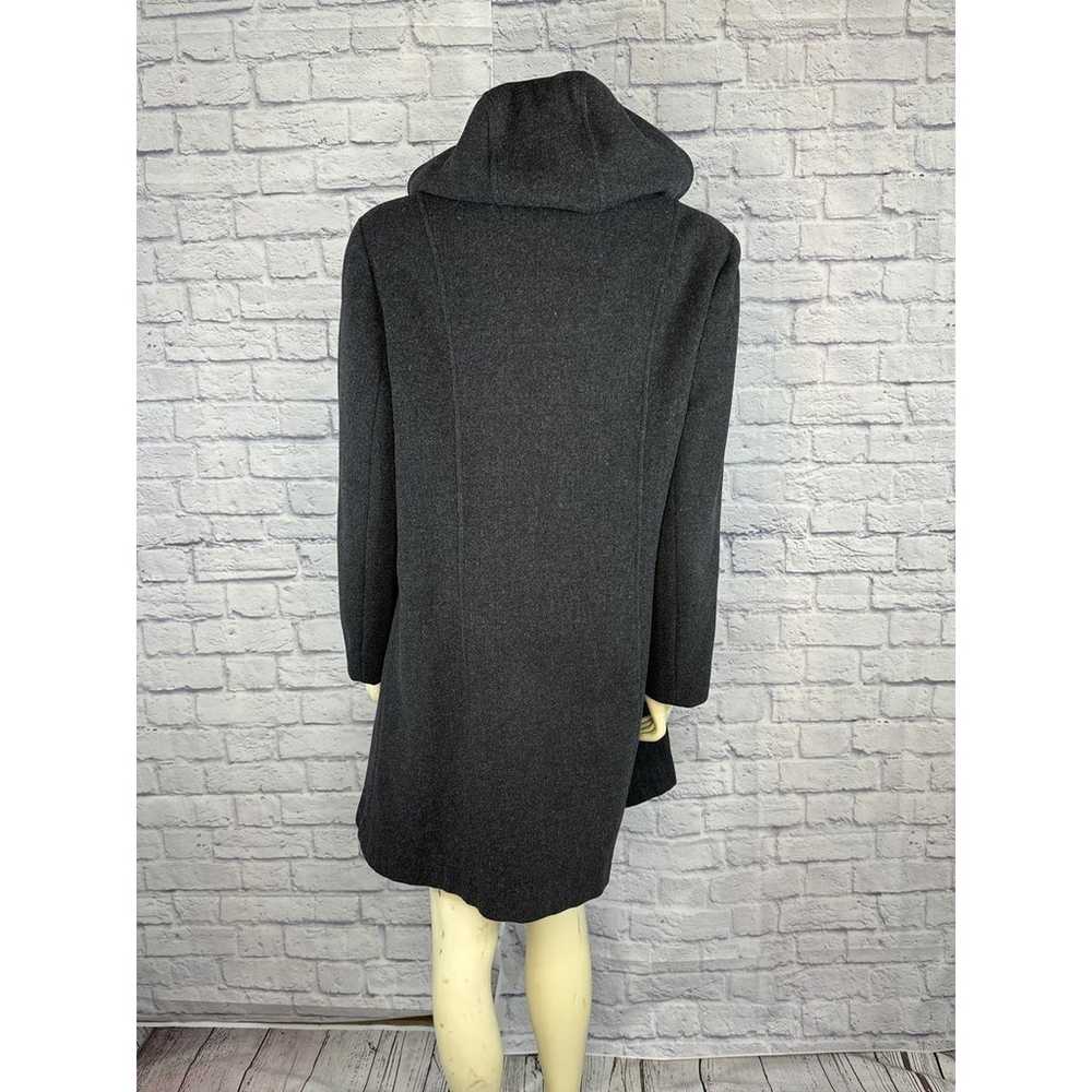 Vintage Donnybrook Y2K Hooded Charcoal Gray Coat … - image 8