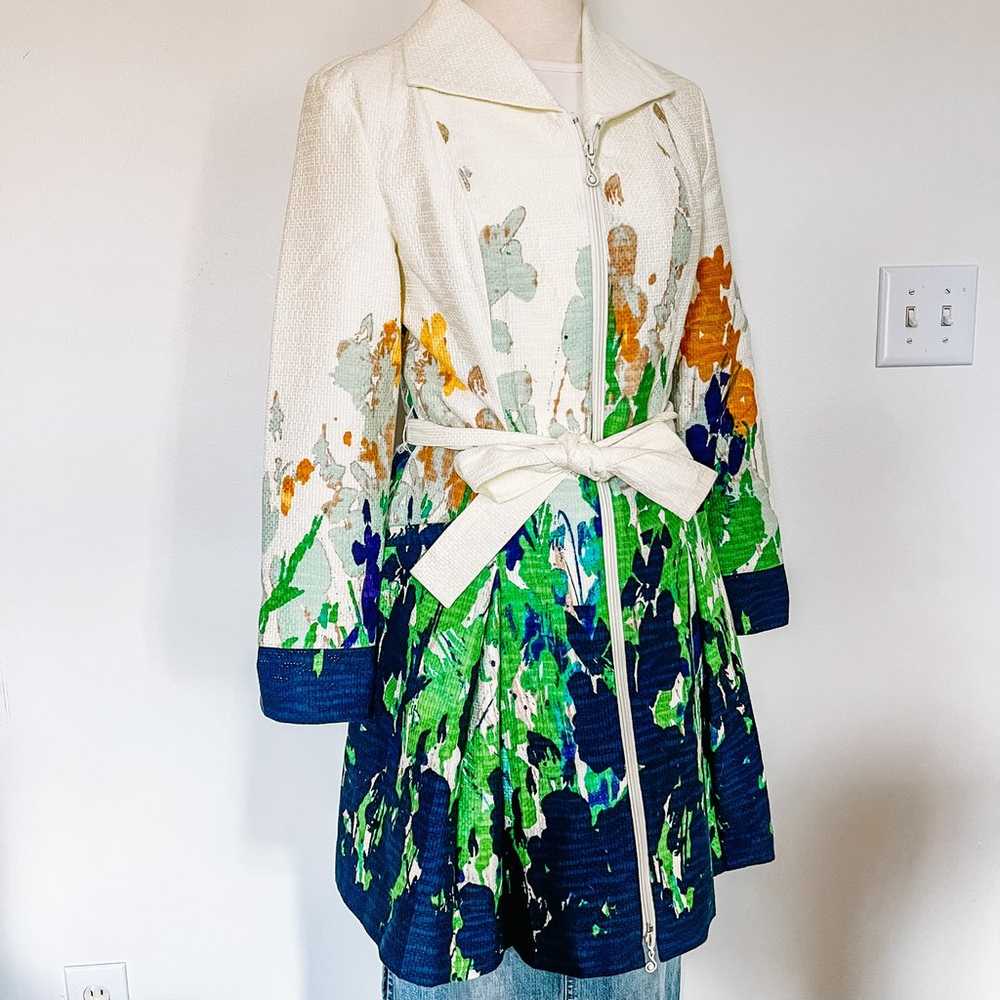 Samuel Dong | Painted Floral Trench Coat - image 1