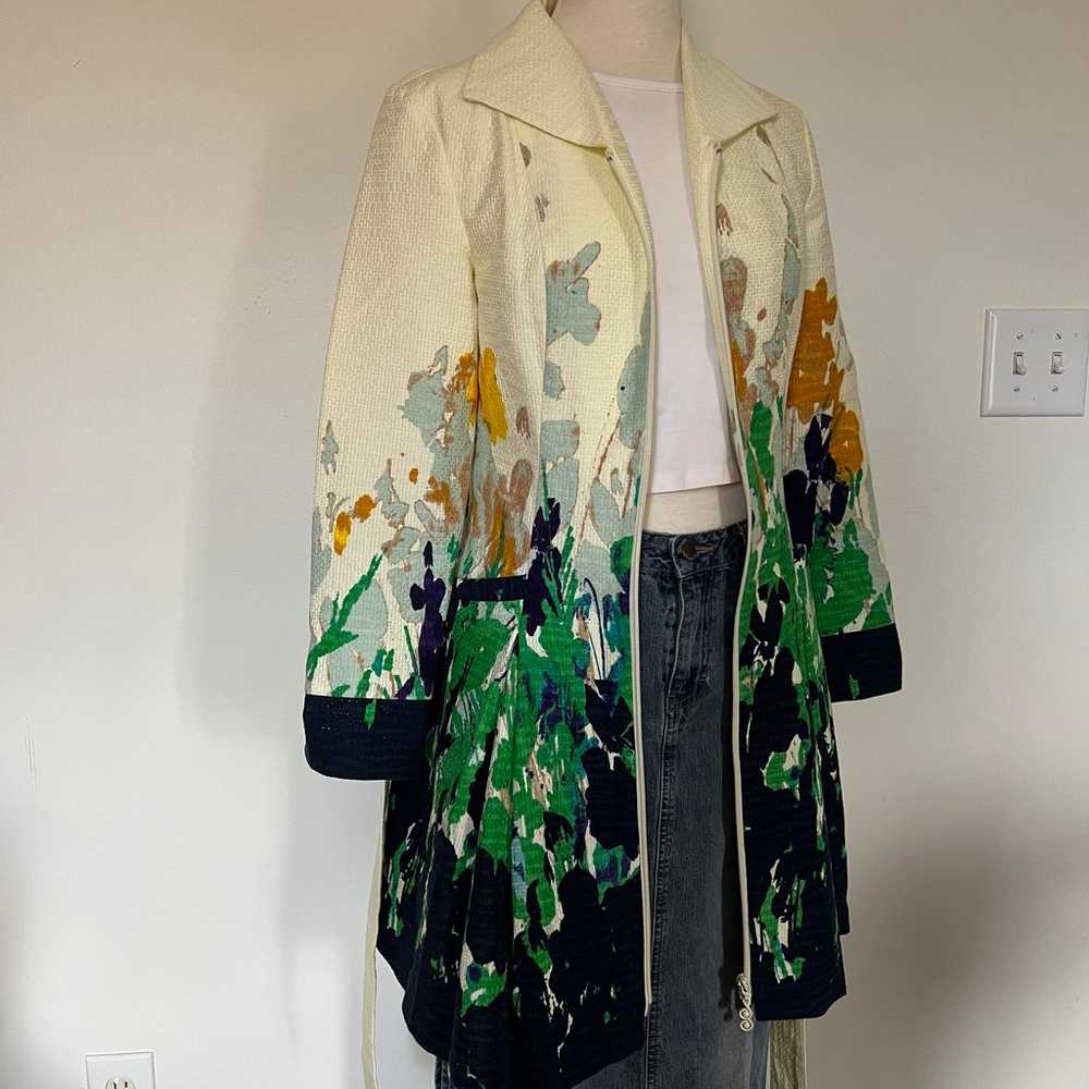 Samuel Dong | Painted Floral Trench Coat - image 2