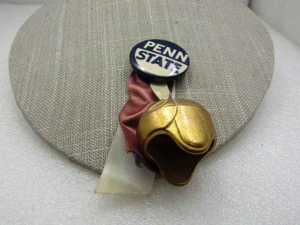 Vintage Penn State Ribboned & Helmet Football Bad… - image 1