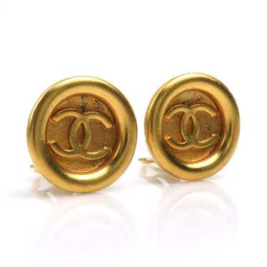 Chanel CHANEL Coco Mark Metal Gold Earrings for W… - image 1