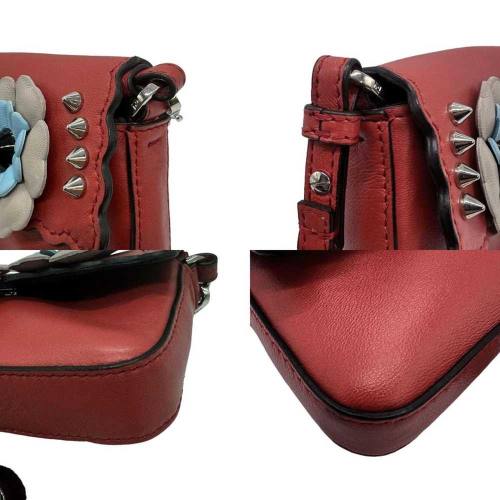Fendi FENDI Shoulder Bag Leather Red Brown Women'… - image 3