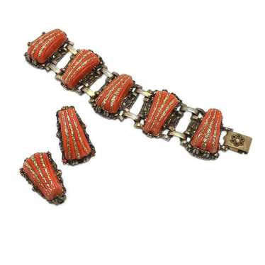 Selro-Selini Orange Bracelet & Earrings Set - image 1