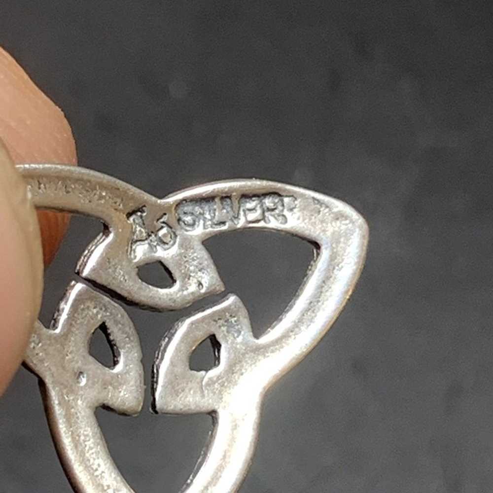 VTG Solid Sterling Silver 925 Celtic Trinity Knot… - image 5