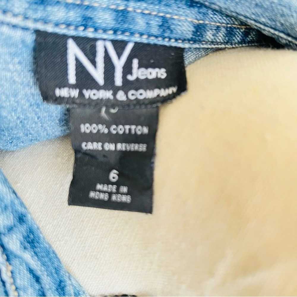 Vintage NY Jeans Medium Wash 90's Y2k Denim Snap … - image 4