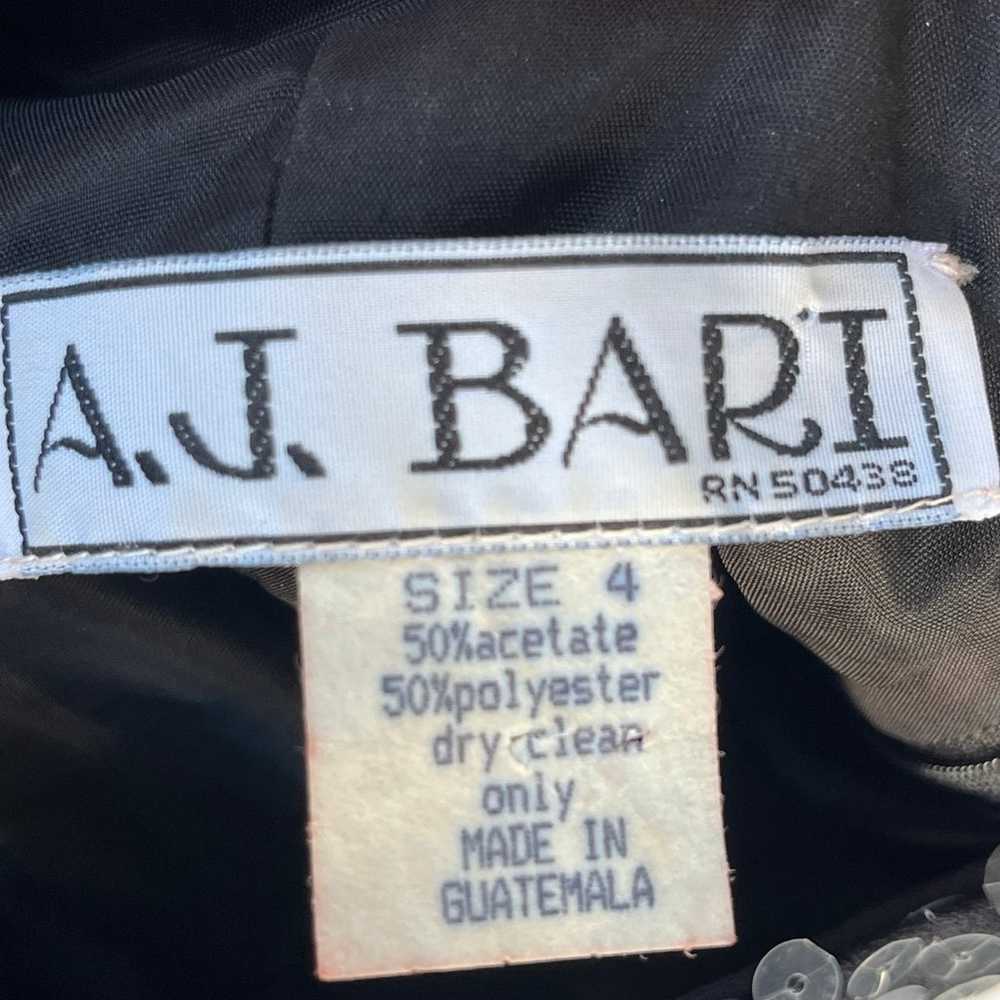 Midi Dress A. J. Bari Sz 4 Formal Vintage w/ Deep… - image 6