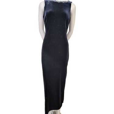 Vintage Cachet Black Velvet Evening Gown