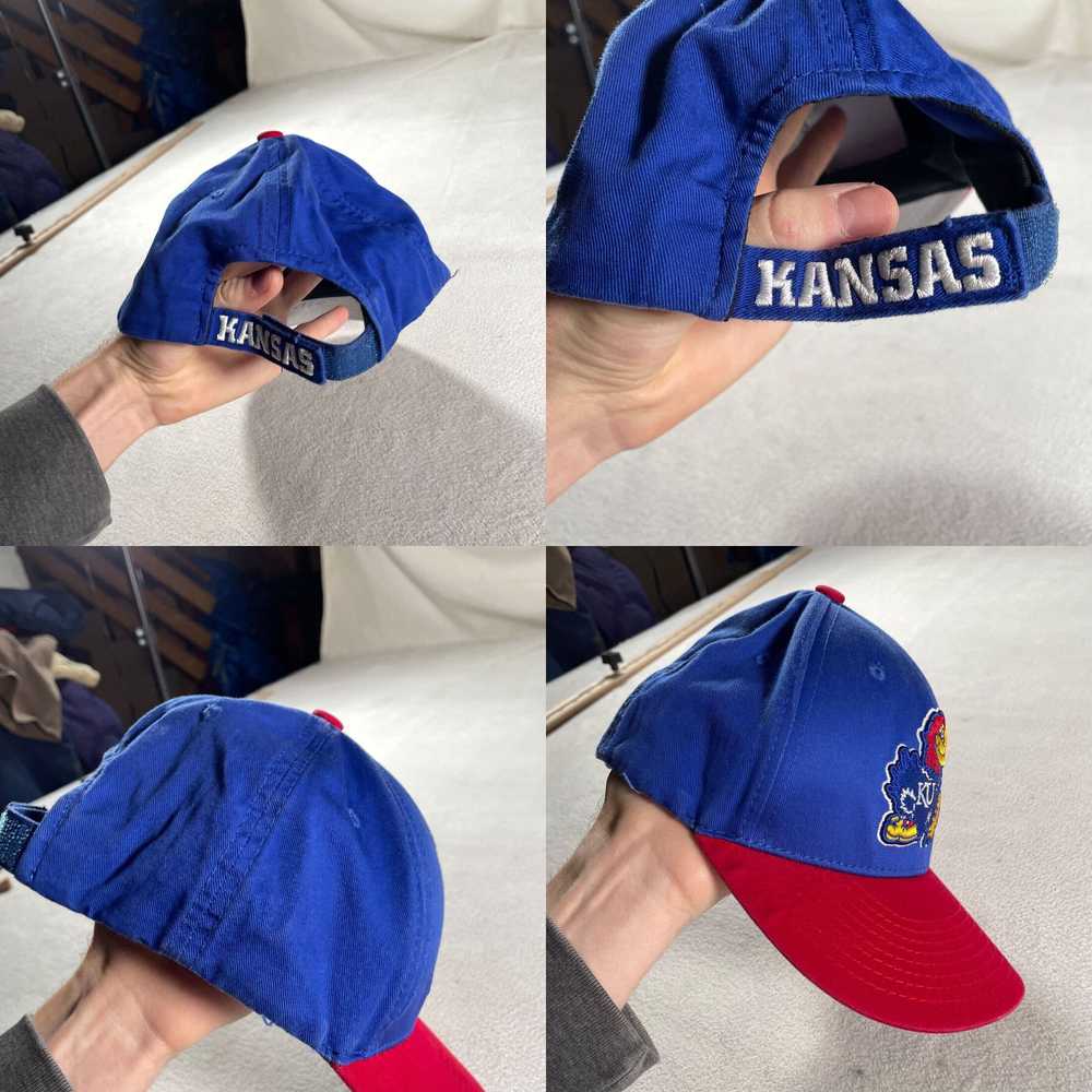Vintage Kansas J Hawks Hat Adult Blue Adjustable … - image 4