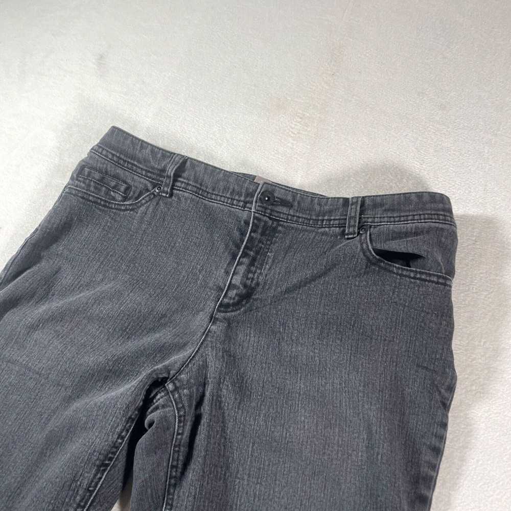 Vintage Chicos Capri Jeans Womens 2 Large Black D… - image 2