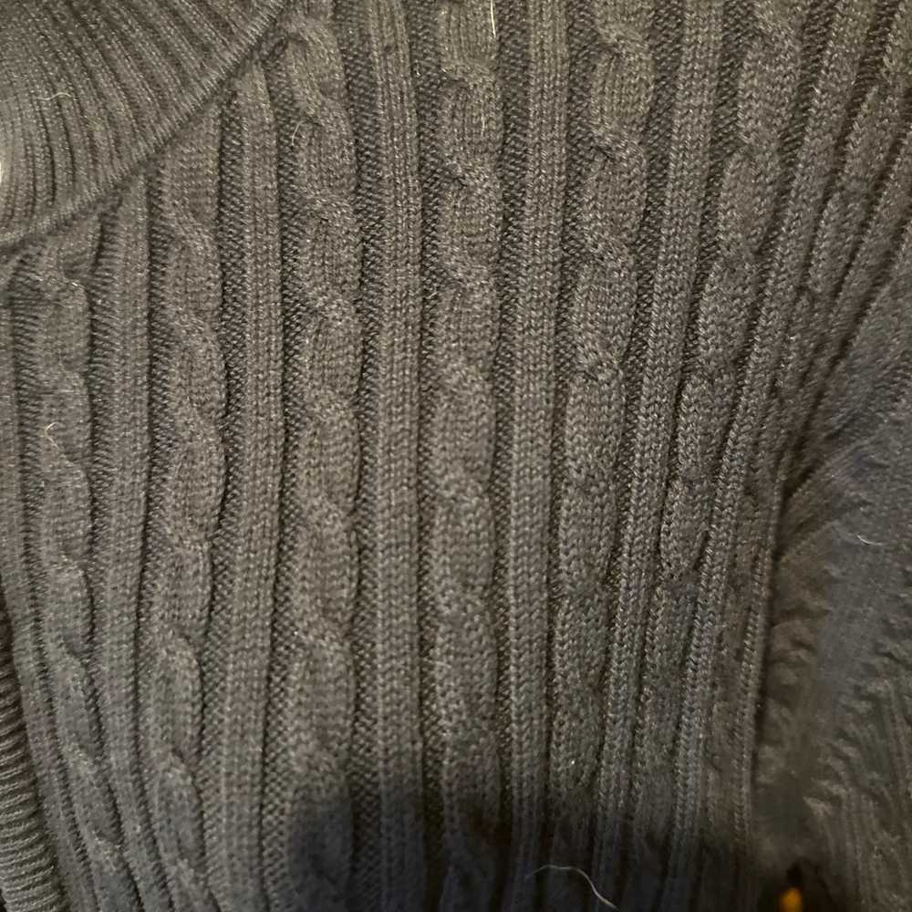 Large Crystal Kobe black patterned zip up Sweater… - image 2