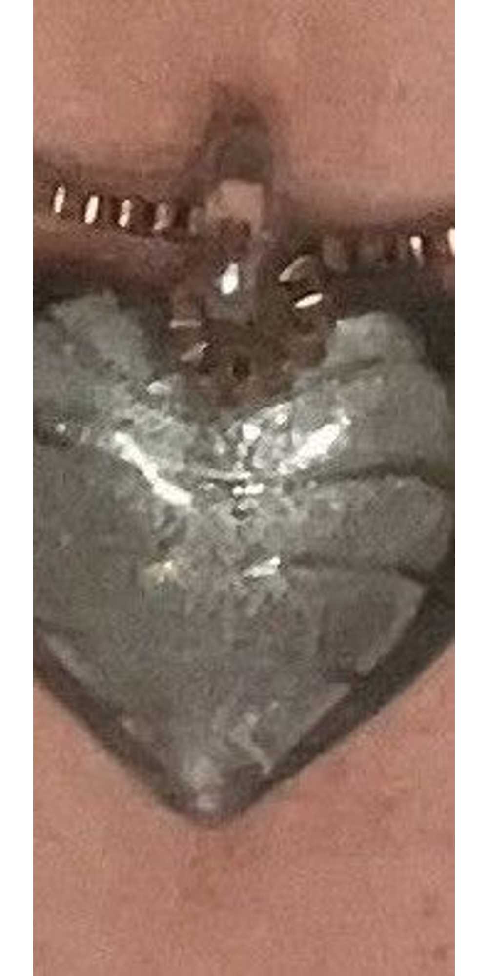 Vintage Vintage Murano Glass Heart Pendant & Neck… - image 6