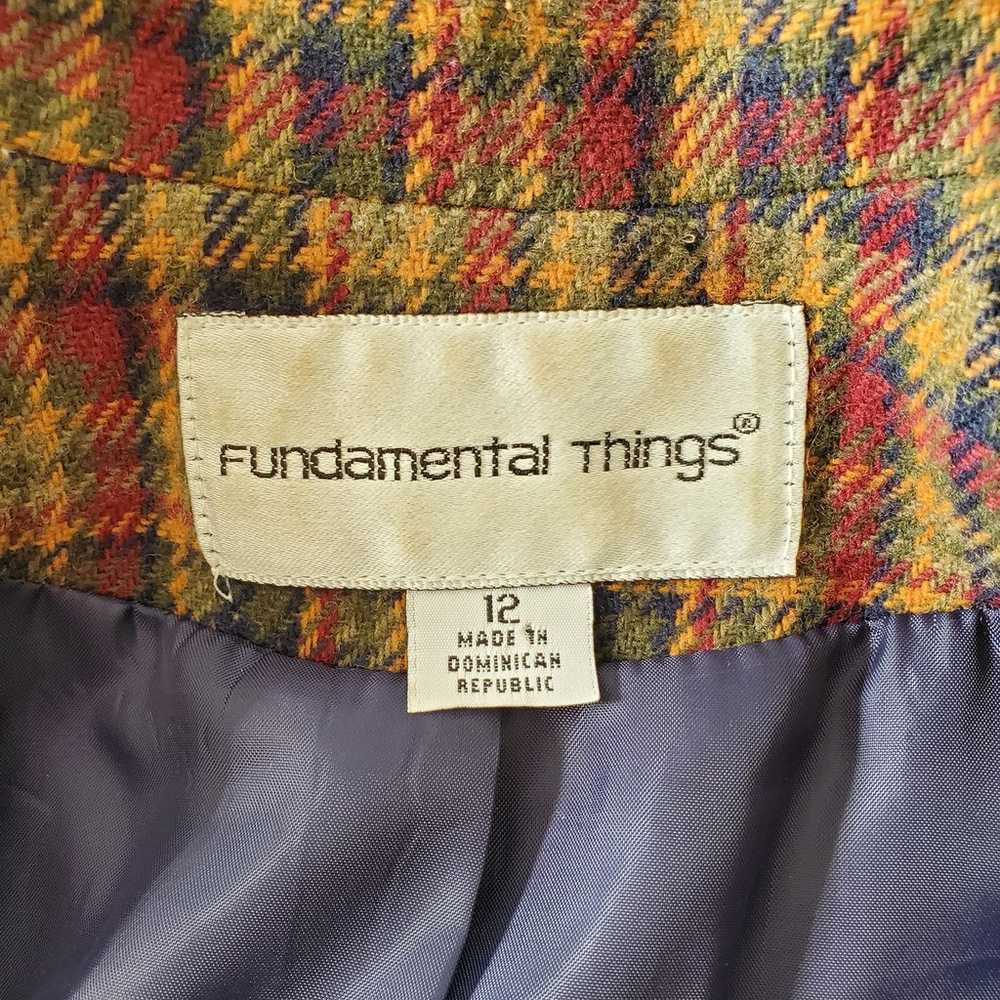 Fundamental Things Vintage Plaid Blazer Jacket 12 - image 7
