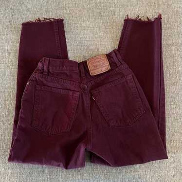 Vintage Burgundy Levi’s Jeans