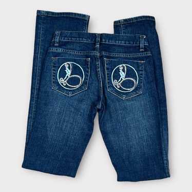 Bebe | Vintage Y2K Rhinestone Logo Bootcut Jeans |