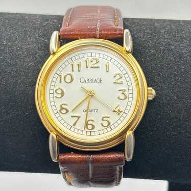Vintage Gold Carriage Mens Watch - image 1