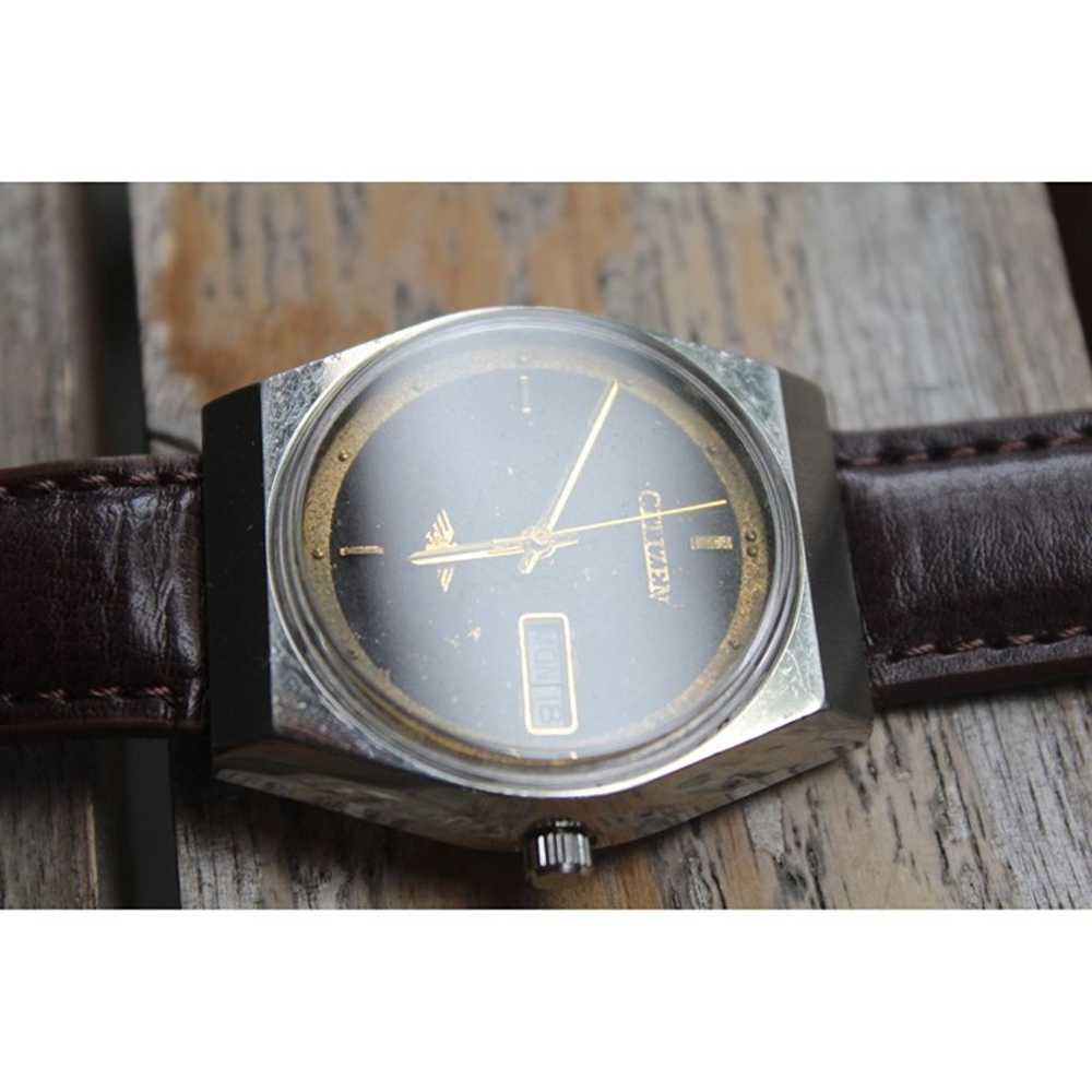 Vintage 1971 Citizen Automatic Mens Silver Watch … - image 3