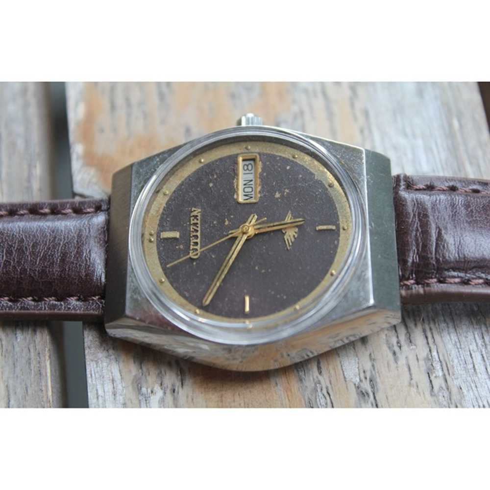 Vintage 1971 Citizen Automatic Mens Silver Watch … - image 4