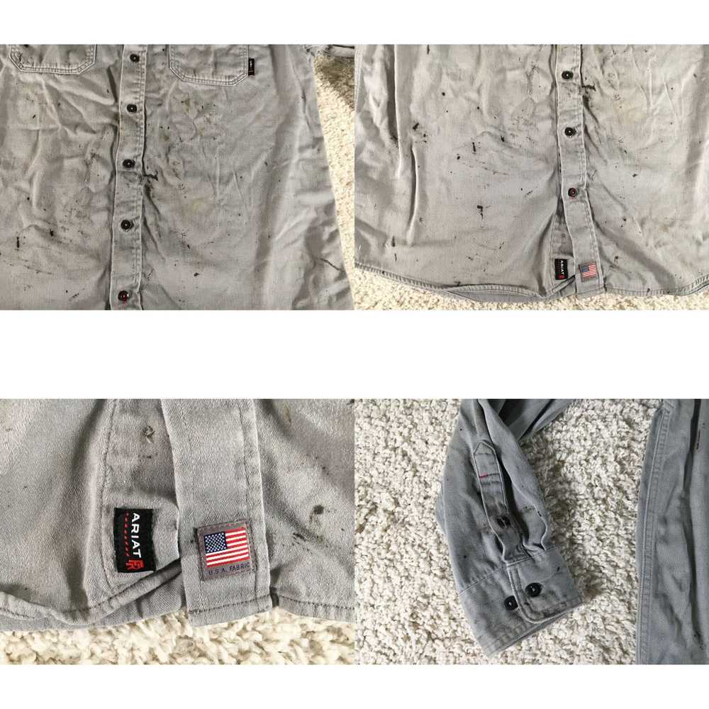 Ariat Ariat Shirt Mens Extra Large Gray Long Slee… - image 4