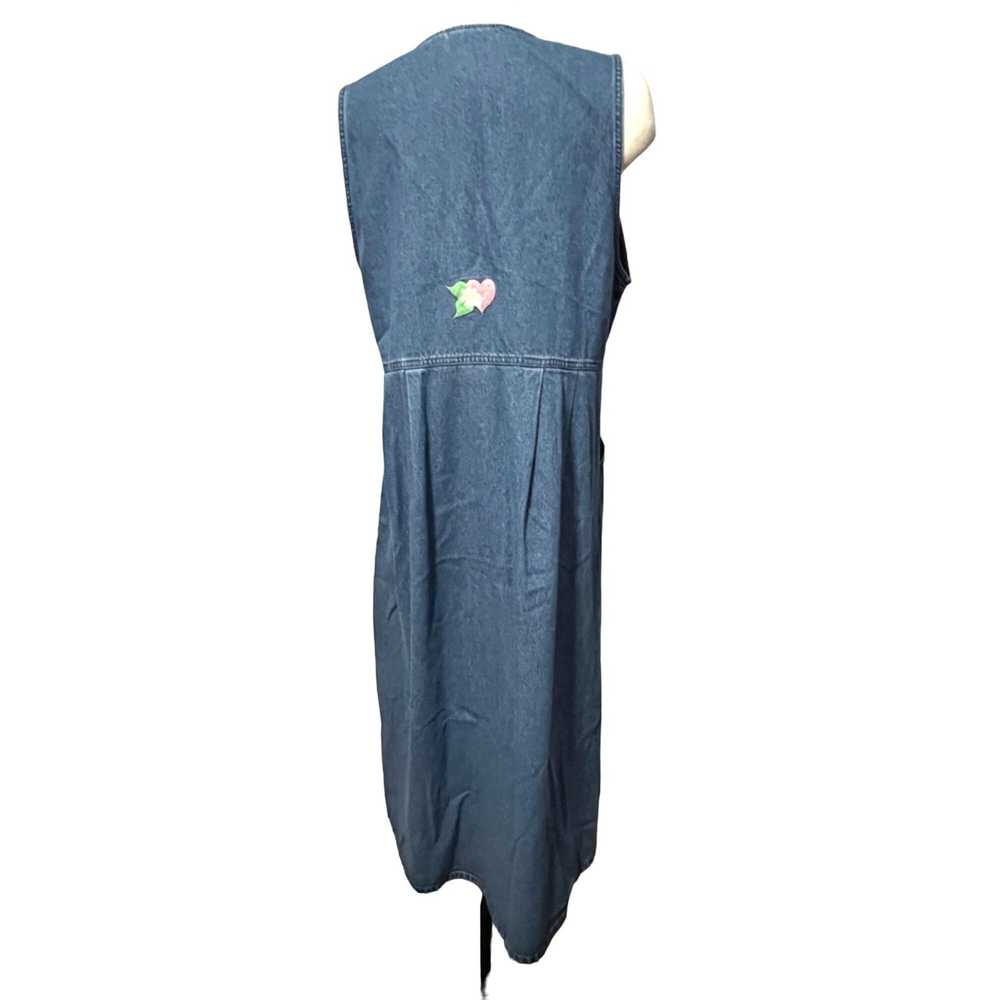 Vintage Vintage Denim Cottage Core Dress Sz Large… - image 2