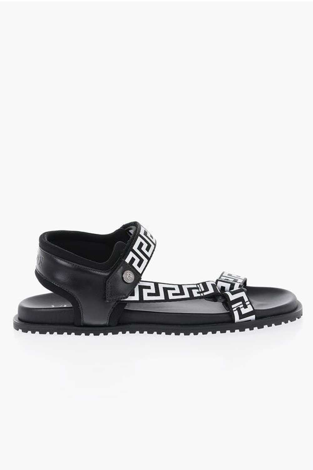 Versace og1mm0524 Fabric Print Sandals in Black - image 1