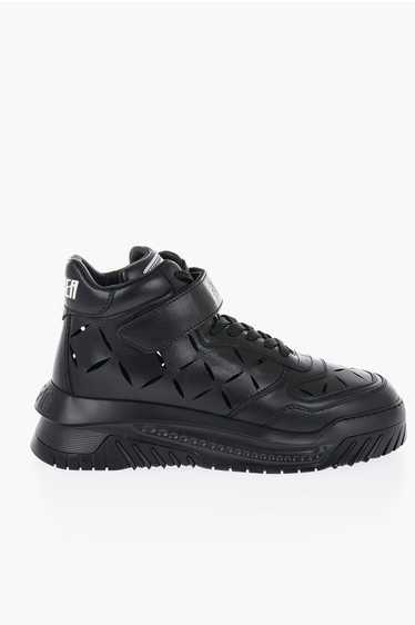 Versace og1mm0524 Leather Sneakers in Black
