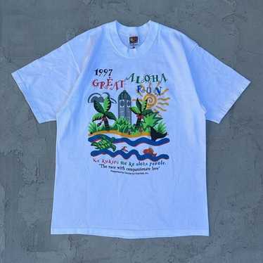 Vintage Great Aloha Run Finisher Hawaii 1997 White