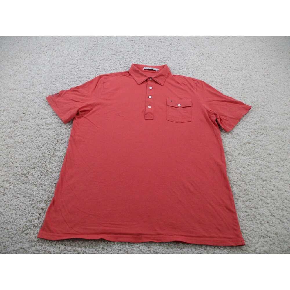 Vintage Criquet Shirt Mens Extra Large Orange Pol… - image 1
