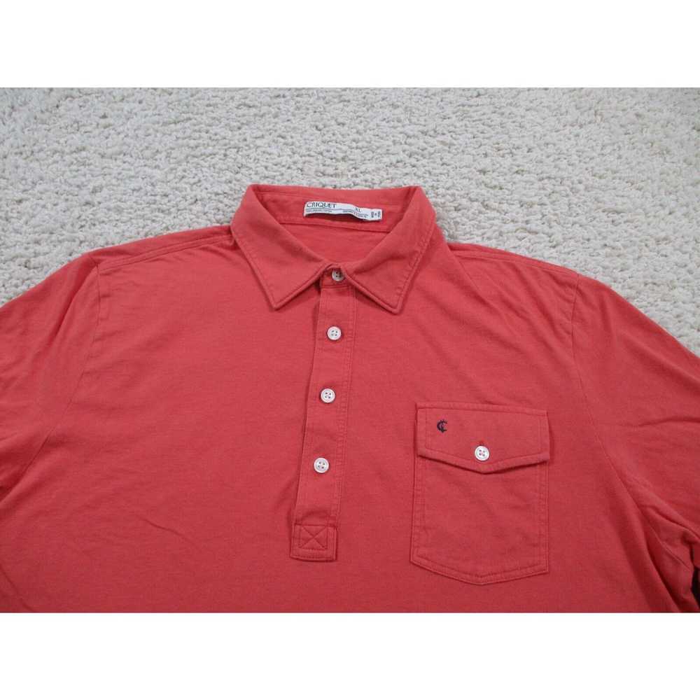 Vintage Criquet Shirt Mens Extra Large Orange Pol… - image 2