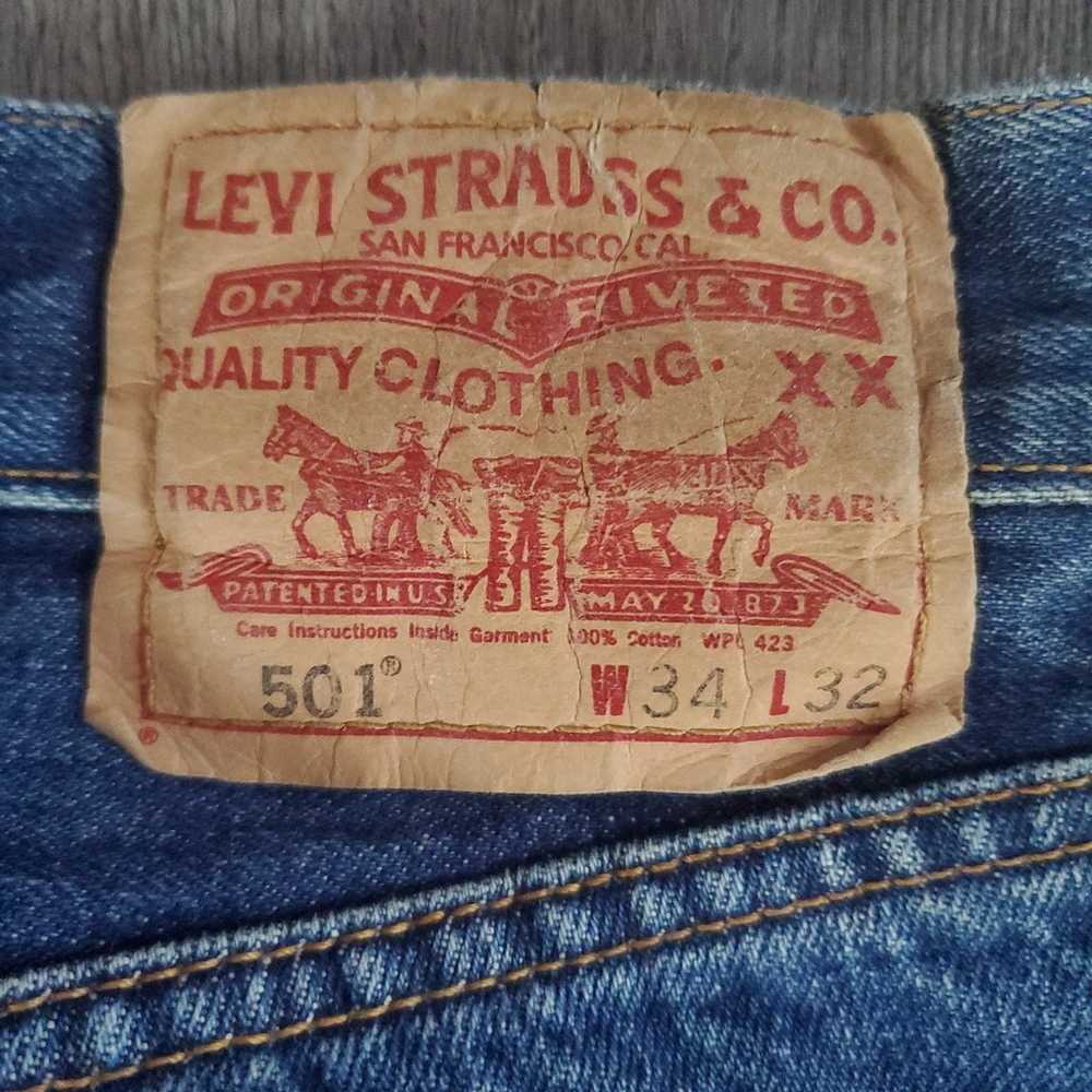 501 levi jeans button fly - image 5