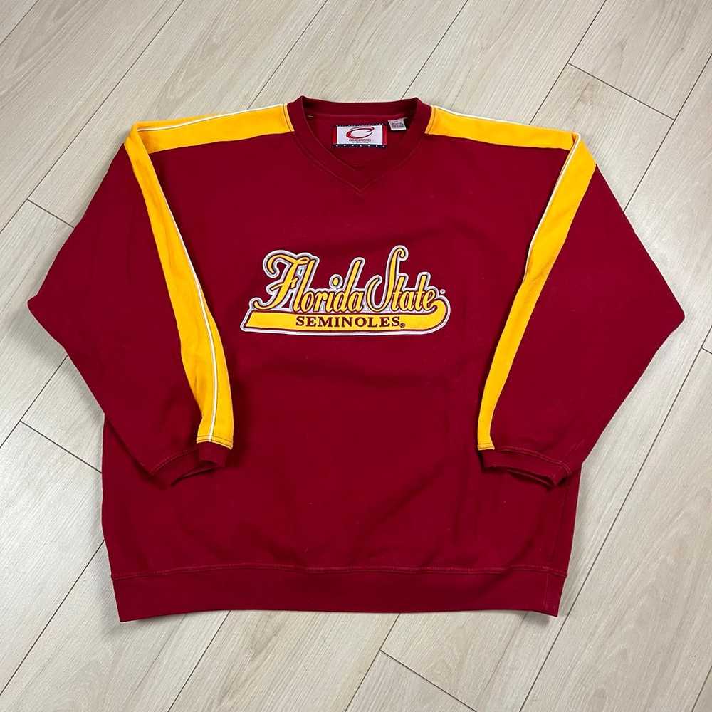 Vintage 90s Florida State Seminoles Pullover Crew… - image 1