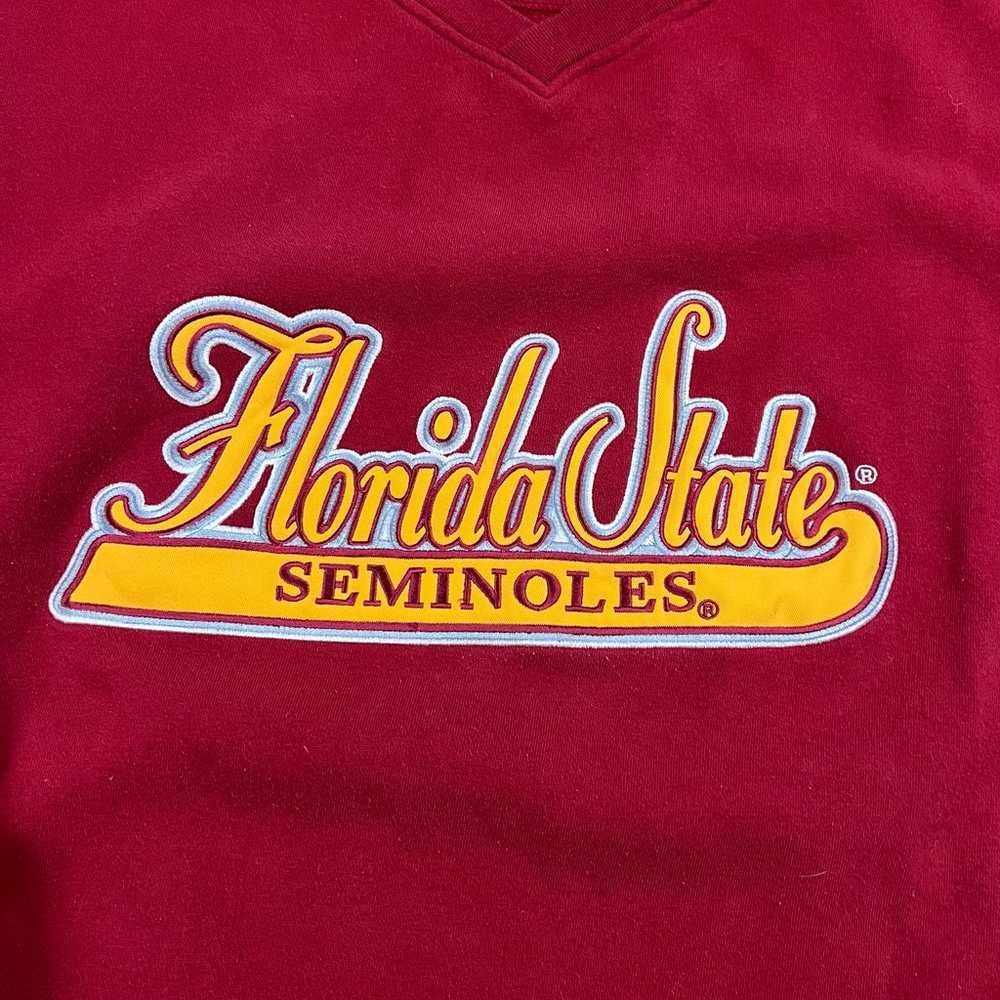 Vintage 90s Florida State Seminoles Pullover Crew… - image 2