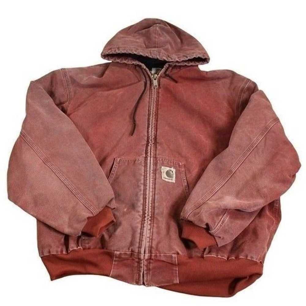 Vintage Carhartt Workwear Jacket Hoodie Full Zip … - image 1